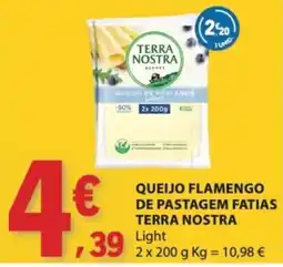 E.Leclerc queijo flamengo de pastagem fatias terra nostra light promoção