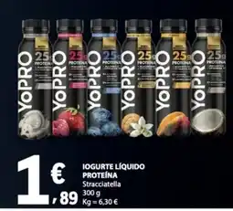 E.Leclerc Yopro iogurte líquido proteína stracciatella promoção
