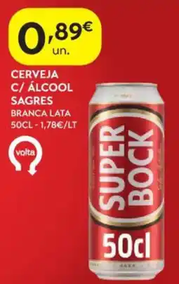 Spar Super bock branca lata promoção