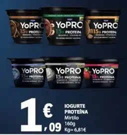E.Leclerc YoPro iogurte proteína mirtilo promoção