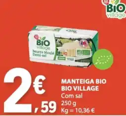 E.Leclerc Manteiga bio bio village com sal promoção