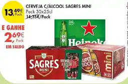 Pingo Doce Cerveja c/álcool sagres mini promoção