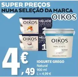 E.Leclerc Iogurte grego olkos natural promoção