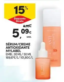 Continente Bom dia sérum/creme antioxidante mylabel promoção