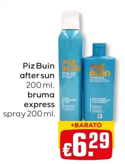 Bolama Piz Buin after sun bruma express spray promoção