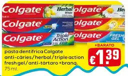 Bolama pasta dentífrica colgate anti-cáries/herbal/triple action fresh gel/anti-tártaro +branq. promoção
