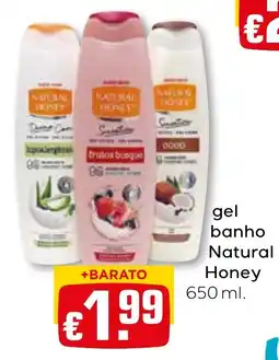 Bolama gel banho natural honey promoção