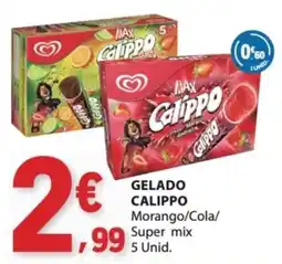 E.Leclerc gelado calippo morango/cola/ super mix promoção