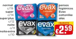 Bolama Pensos higiénicos evax cottonlike alas promoção