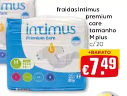 Bolama fraldas intimus premium care tamanho m plus promoção