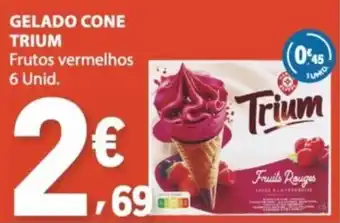 E.Leclerc Gelado cone trium frutos vermelhos promoção