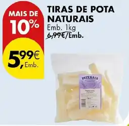 Pingo Doce Tiras de pota naturais peixaria promoção