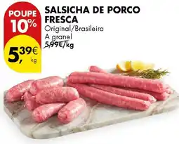 Pingo Doce Salsicha de porco fresca original/brasileira promoção