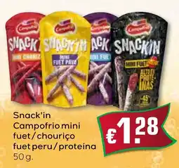 Bolama Snack'in Campofrio mini fuet/chouriço promoção