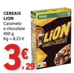 E.Leclerc Cereais lion caramelo e chocolate promoção