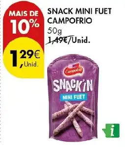 Pingo Doce Snack mini fuet campo frío promoção