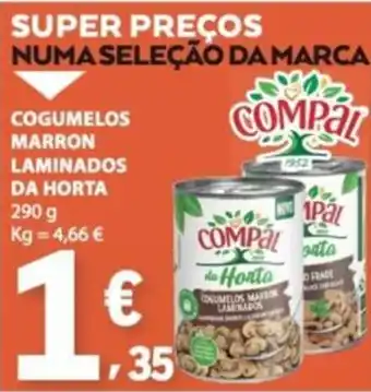 E.Leclerc Cogumelos marron laminados da horta compal promoção