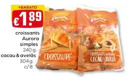 Bolama croissants aurora simples cacau & avelãs promoção