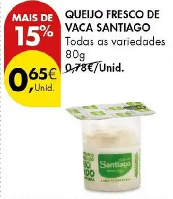 Pingo Doce Queijo fresco de vaca santiago promoção