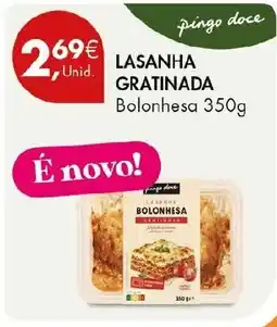 Pingo Doce Lasanha gratinada bolonhesa promoção
