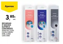 Continente Bom dia recargas p/ escova elétrica continente sensitive/total clean/carvão promoção