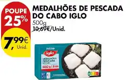 Pingo Doce medalhões de pescada do cabo iglo promoção