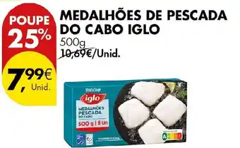 Pingo Doce medalhões de pescada do cabo iglo promoção