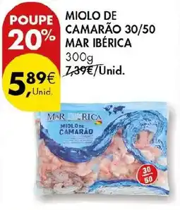 Pingo Doce miolo de camarão 30/50 mar ibérica promoção