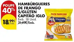 Pingo Doce hambúrgueres de frango s/glúten capitão iglo promoção