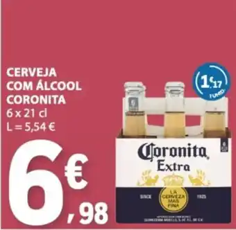 E.Leclerc Cerveja com álcool coronita promoção