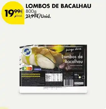 Pingo Doce Lombos de bacalhau pingo doce promoção