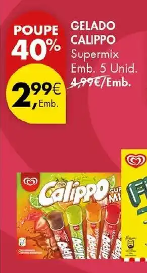 Pingo Doce Gelado calippo promoção