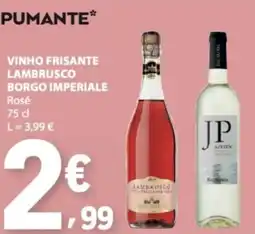 E.Leclerc Pumante vinho frisante lambrusco borgo imperiale rosé promoção