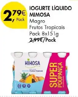Pingo Doce Iogurte líquido mimosa magro frutos tropicais promoção