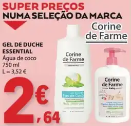 E.Leclerc Gel de duche essential água de coco corine de farme promoção