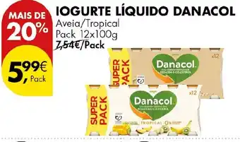 Pingo Doce Iogurte líquido danacol promoção