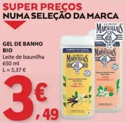 E.Leclerc gel de banho bio leite de baunilha promoção