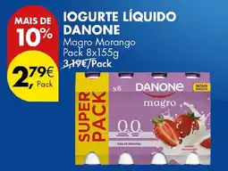 Pingo Doce Iogurte líquido danone magro morango promoção