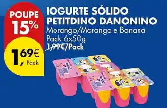 Pingo Doce iogurte sólido petitdino danonino promoção