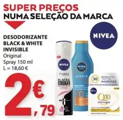 E.Leclerc Nivea desodorante black & white invisible original promoção