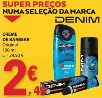 E.Leclerc Creme de barbear original denim promoção