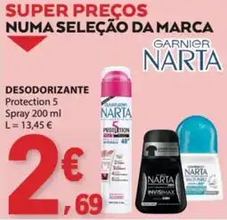 E.Leclerc desodorante protection 5 garnier narta promoção