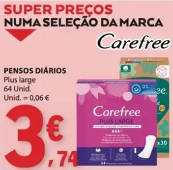 E.Leclerc Pensos diários carefree plus large promoção
