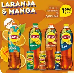 Pingo Doce Lipton laranja & manga ice tea promoção