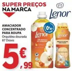 E.Leclerc Amacidor concentrado para roupa lenor orquídea dourada promoção