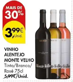 Pingo Doce Vinho alentejo monte velho promoção