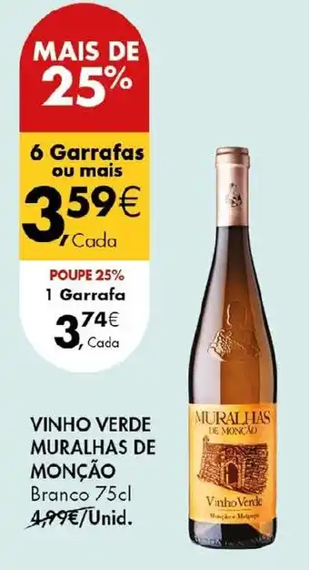 Pingo Doce Vinho verde muralhas de monção branco promoção
