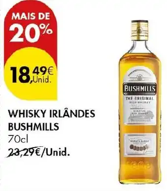 Pingo Doce whisky irlandes bushmills promoção