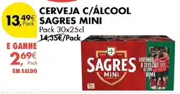 Pingo Doce cerveja c/álcool sagres mini promoção