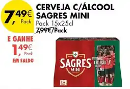 Pingo Doce Cerveja c/álcool sagres mini promoção
